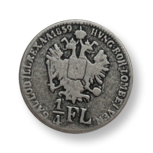 Trachtenknöpfe - Replik alter Silber-Münzknöpfe - 1/4 Florin