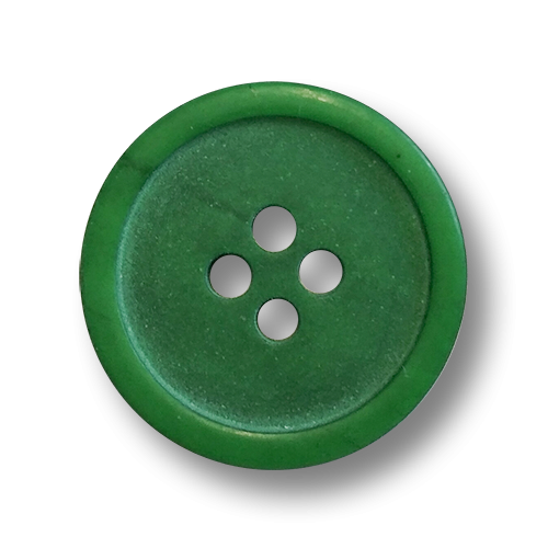 www.knopfparadies.de - 6552gn - Ungleichmäßig grün melierte Kunststoffknöpfe mit vier Löchern