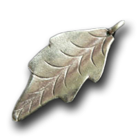 Großes Blatt aus Sterlingsilber