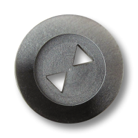 www.Knopfparadies.de - z014gr - Dekorative grau schwarze Knöpfe mit Knopflöchern in Dreiecksform www.Knopfparadies.de - z014gr - Dekorative grau schwarze Knöpfe mit Knopflöchern in Dreiecksform