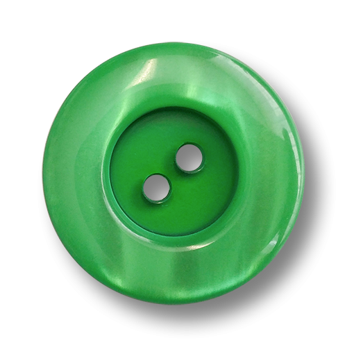 www.knopfparadies.de - 4443kg - Grün schimmernde Kunststoffknöpfe mit zwei Löchern