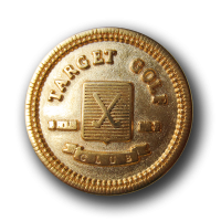 Sportlicher goldfarbener Metallknopf Golf Sportlicher goldfarbener Metallknopf Golf