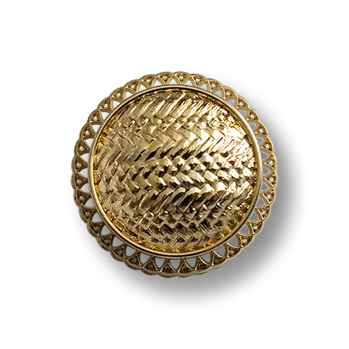 www.knopfparadies.de - 6810go - Goldfarbene Kunststoffknöpfe - B-WARE