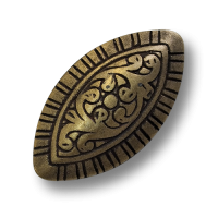 Sehr attraktive altmessingfarbene Kunststoffknöpfe in Schiffchen-Form Sehr attraktive altmessingfarbene Kunststoffknöpfe in Schiffchen-Form