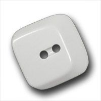 Eleganter, weißer Designerknopf aus Kunststoff