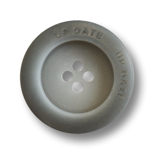 www.knopfparadies.de - 6616hg - Graue Kunststoffknöpfe mit vier Knopflöchern