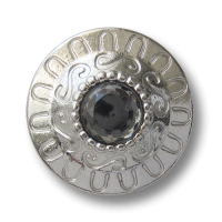 www.knopfparadies.de - 3440sg - Glänzend silberfarbene Metallknöpfe mit Glitzerstein in der Mitte www.knopfparadies.de - 3440sg - Glänzend silberfarbene Metallknöpfe mit Glitzerstein in der Mitte