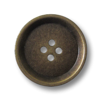 Schlichter Vierloch Metallknopf in Altmessingfarben Schlichter Vierloch Metallknopf in Altmessingfarben