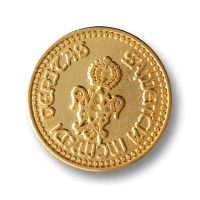 Glänzend goldfarbene Münzknöpfe Glänzend goldfarbene Münzknöpfe
