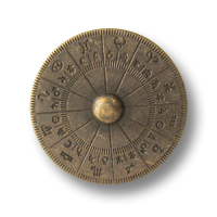 www.Knopfparadies.de - 3119am - Mystische Motivknöpfe mit astrologischem Horoskop in Messing www.Knopfparadies.de - 3119am - Mystische Motivknöpfe mit astrologischem Horoskop in Messing