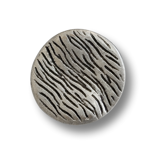 www.knopfparadies.de - 6073as - Altsilberfarbene Metallknöpfe mit Zebra-Muster