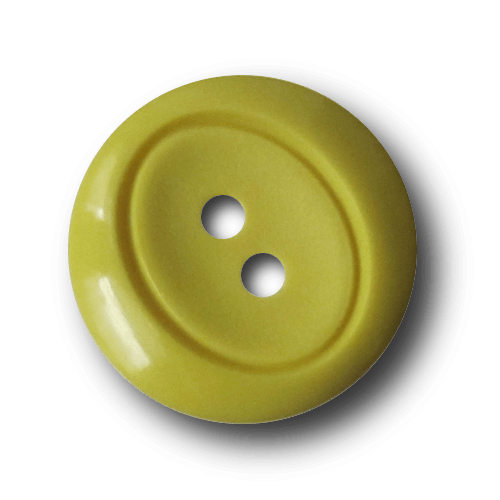 Knallig gelbe Kunststoffknöpfe mit zwei Löchern und zeitlosem Design