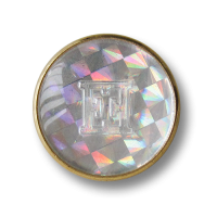 Dekorative goldfarbene Metallknöpfe mit holografischem Effekt Dekorative goldfarbene Metallknöpfe mit holografischem Effekt