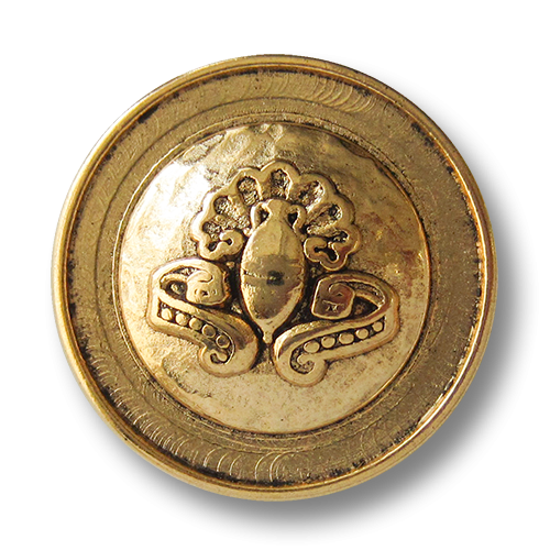 www.Knopfparadies.de - 1556ag - Goldene Metallknöpfe mit antiker Amphore