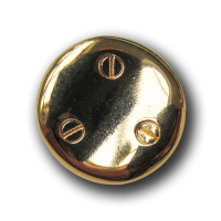 Ausgefallener goldfarbener Metallknopf mit Schrauben Ausgefallener goldfarbener Metallknopf mit Schrauben