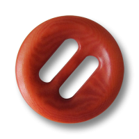 Rot gemaserter echter Steinnuss Knopf mit Schlitzen Rot gemaserter echter Steinnuss Knopf mit Schlitzen