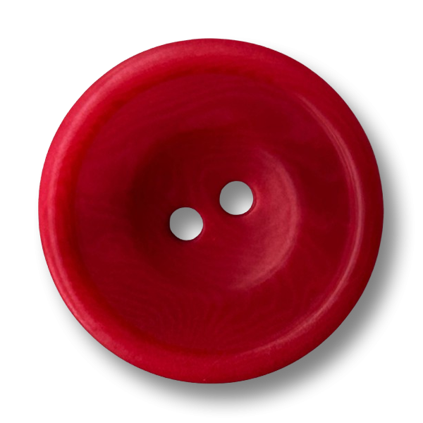 www.knopfparadies.de - 4374ro - Rote Steinnuss Knöpfe rund 2-Loch Corozo marmoriert