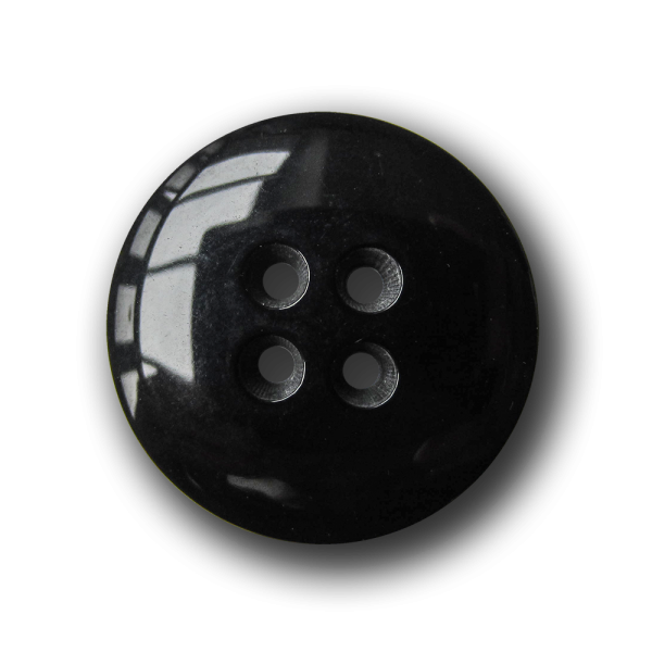 Großer schwarzer linsenförmiger Vierloch Knopf