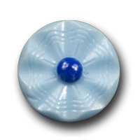 Hellblau-blauer Glasknopf