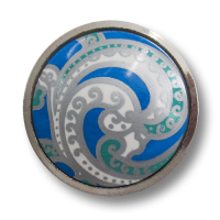 www.Knopfparadies.de - 1579bs - Elegante silberne Kunststoffknöpfe mit Paisley Motiv www.Knopfparadies.de - 1579bs - Elegante silberne Kunststoffknöpfe mit Paisley Motiv