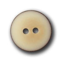 Scheibenförmiger Steinnussknopf mit dunkelbraunem Rand Scheibenförmiger Steinnussknopf mit dunkelbraunem Rand