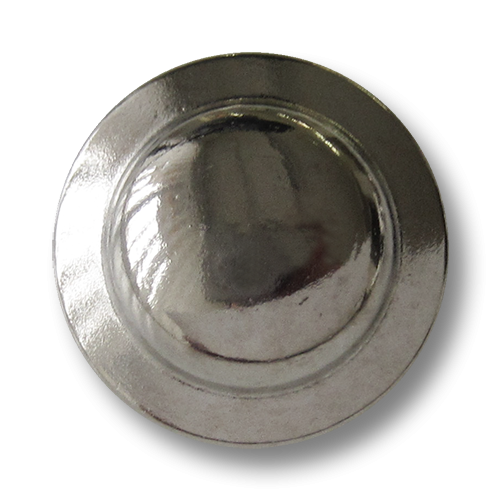 www.Knopfparadies.de - 1508sg - Glänzend silberne Ösen Metallknöpfe in Hut oder Buckel Form
