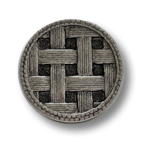 Kunststoffknöpfe mit detailreichem Korbgeflecht-Design und antikem Finish Kunststoffknöpfe mit detailreichem Korbgeflecht-Design und antikem Finish