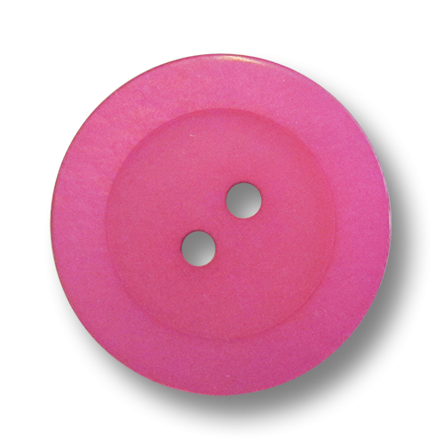 www.knopfparadies.de - 2912fu - Pinke Kunststoffknöpfe mit zwei Löchern und flachem Rand