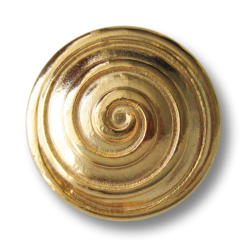 www.Knopfparadies.de - 2270gg - Goldene Metallknöpfe mit Spirale