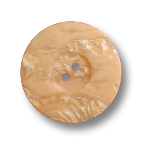 www.knopfparadies.de - 6776ap - Blass aprikosenfarbene Mantelknöpfe mit zwei Knopflöchern