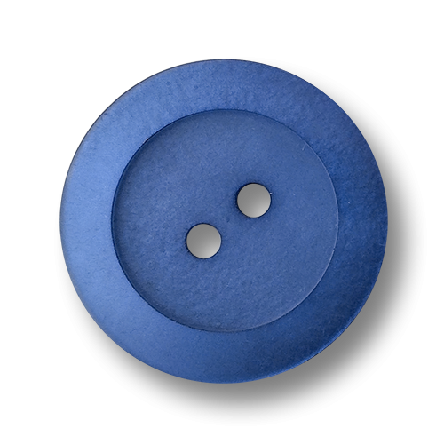 www.knopfparadies.de - 2912db - Blaue Mantelknöpfe aus Kunststoff, mit zwei Löchern