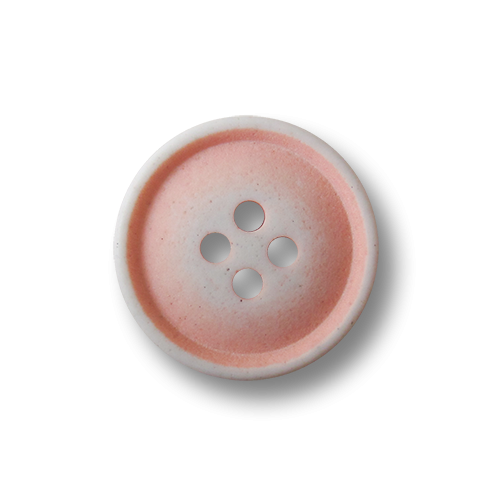Kleiner rosa weißer Vierloch Knopf aus Kunststoff