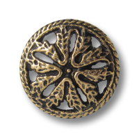 Vorschau: Altgoldfb. Knopf mit Durchbruchmuster Vorschau: Altgoldfb. Knopf mit Durchbruchmuster