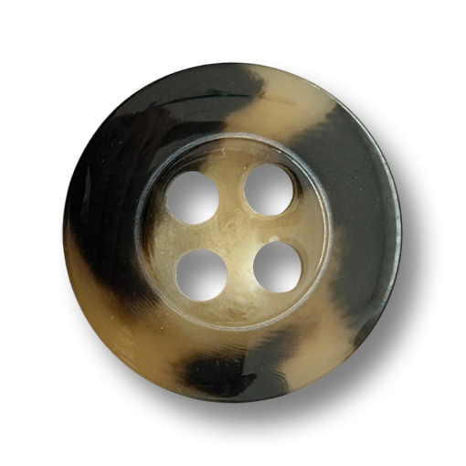 www.knopfparadies.de - d603br - außergewöhnliche Kunststoffknöpfe in Braun Schwarz mit beidseitigem Design