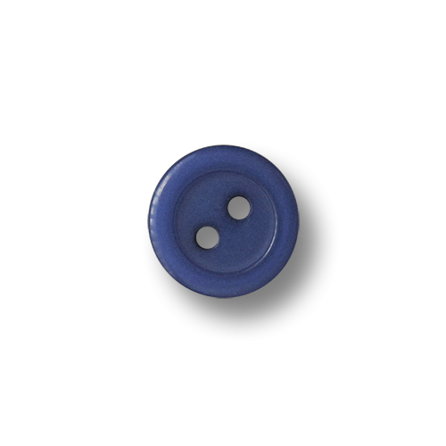 www.knopfparadies.de - 3335db - Blaue Kunststoffknöpfe mit zwei Löchern - perfekt ls Blusenknöpfe