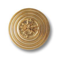 Goldfarbene Metall Ösen Knöpfe "Royal" mit Stern und Krone Goldfarbene Metall Ösen Knöpfe "Royal" mit Stern und Krone