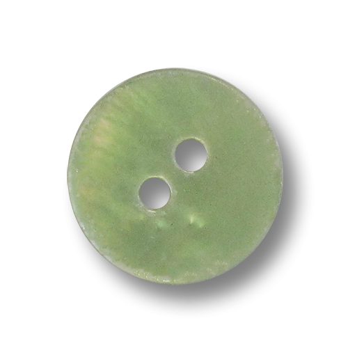 www.knopfparadies.de - 2387mi - Günstige B-WARE: Hellgrün eingefärbte Perlmuttknöpfe