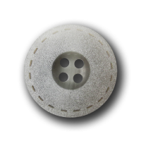 Grau mattierter Vierloch Knopf mit Steppnaht Design Grau mattierter Vierloch Knopf mit Steppnaht Design