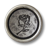 www.knopfparadies.de - 1486as - Altsilberfarbene Trachtenknöpfe mit Motiv: Rose www.knopfparadies.de - 1486as - Altsilberfarbene Trachtenknöpfe mit Motiv: Rose