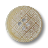 www.Knopfparadies.de - 4245be - Beige weiß gemusterte Vierlochknöpfe aus Kunststoff www.Knopfparadies.de - 4245be - Beige weiß gemusterte Vierlochknöpfe aus Kunststoff