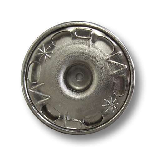www.Knopfparadies.de - 4390si - Silberne Druckknöpfe aus Metall