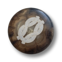 www.knopfparadies.de - 2211br - Dunkelbraune Kunststoffknöpfe mit Kordelmotiv www.knopfparadies.de - 2211br - Dunkelbraune Kunststoffknöpfe mit Kordelmotiv