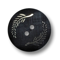 www.knopfparadies.de - 6545sc - Schwarze Kunststoffknöpfe mit Loorbeer-Ästen - B-WARE www.knopfparadies.de - 6545sc - Schwarze Kunststoffknöpfe mit Loorbeer-Ästen - B-WARE