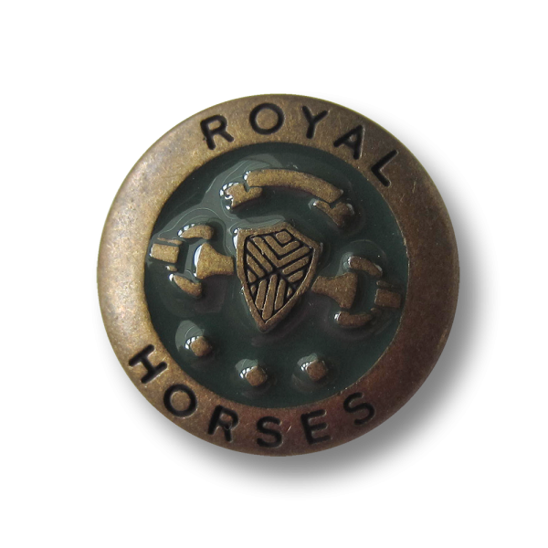 Sehr eleganter Wappen Knopf für Pferde Liebhaber