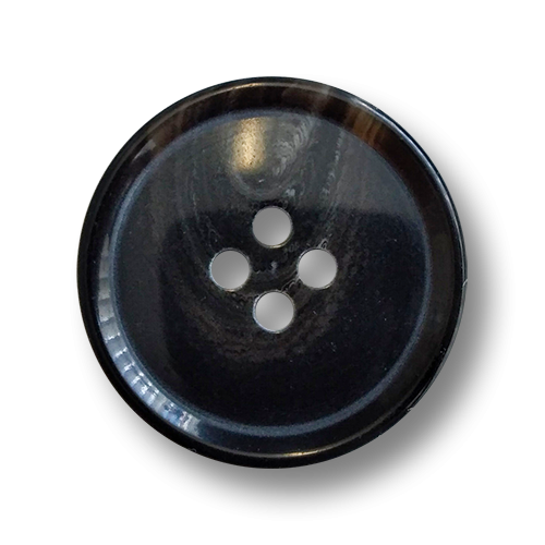www.knopfparadies.de - 5293db - Dunkelbraun gemaserte Kunststoffknöpfe in Büffelhornoptik