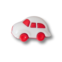 Rot weißer Kunststoff Ösen Knopf wie Auto für Kinder Rot weißer Kunststoff Ösen Knopf wie Auto für Kinder