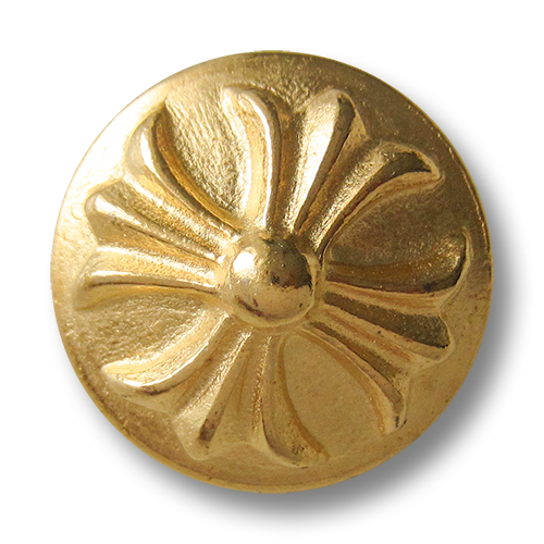 www.Knopfparadies.de - 0298go - Goldene Metallknöpfe mit Kreuz Motiv