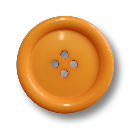 www.knopfparadies.de - 0464or - Orange eingefärbte Kunststoffknöpfe mit vier Löchern